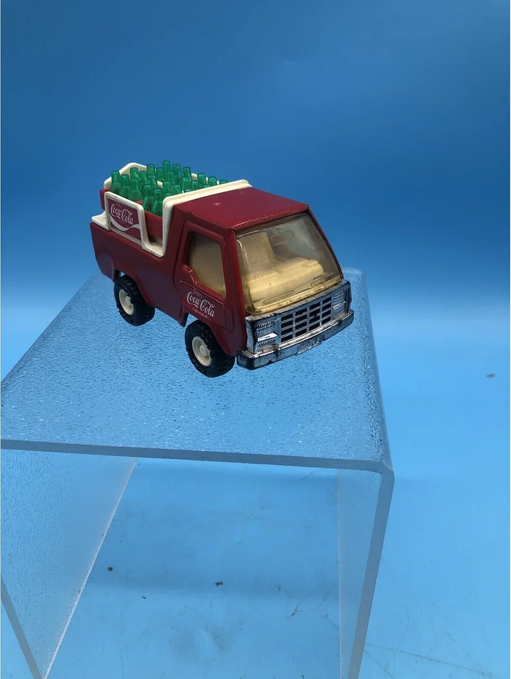 Vintage Buddy L Coca-Cola Bottle Delivery Truck Toy Pressed Steel 1982 Red Japan